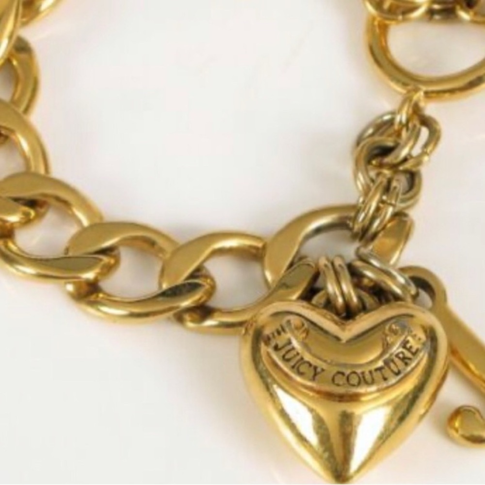 Juicy Couture Puffy Heart Toggle Bracelet Vintage 3
